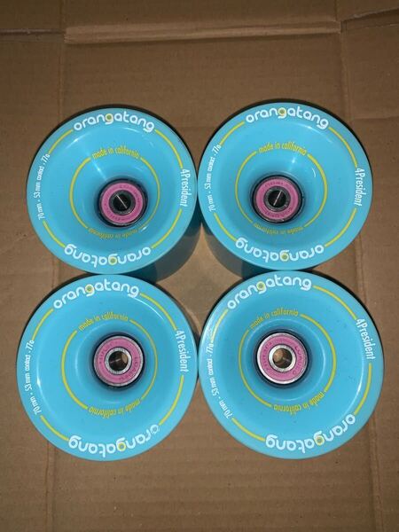 orangatangウィール70mm ローデッドビルトインベアリング4個セット オランガタン ローデッドボード サーフスケート