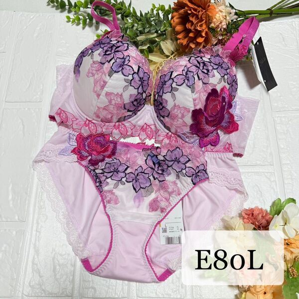 【新品】wacoal サルート 96 ブラ ショーツセット E80L PU ワコール salute ベトナムの花嫁 リッチヴェール 店舗限定