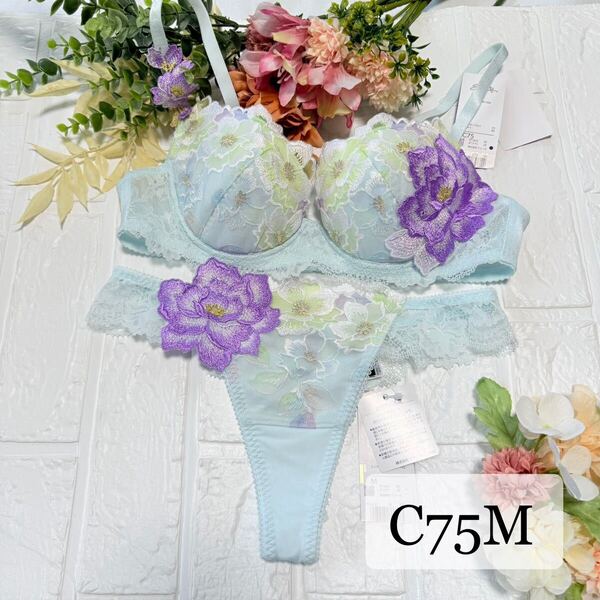 【新品】wacoal サルート 03 ブラ ソングセット C75M SX ワコール salute Tバックショーツ 日本の花嫁