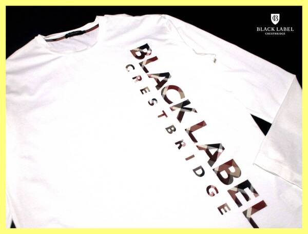 大人気サイズ L ブラックレーベルクレストブリッジ BLACKLABEL CRESTBRIDGE ブランドロゴCBチェックデザイン カットソー バーバリー