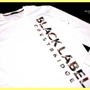 大人気 L ブラックレーベルクレストブリッジ BLACK LABEL CRESTBRIDGE カットソー ホワイト CBチェック ブランドロゴ 即決送料無料