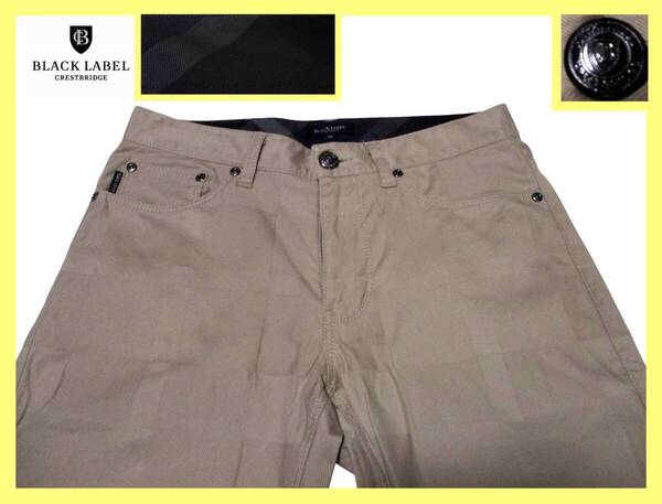 極美品 ブラックレーベルクレストブリッジ BLACKLABEL CRESTBRIDGE シャドーCBフルチェックデザイン ストレッチパンツ Wサイズ 73