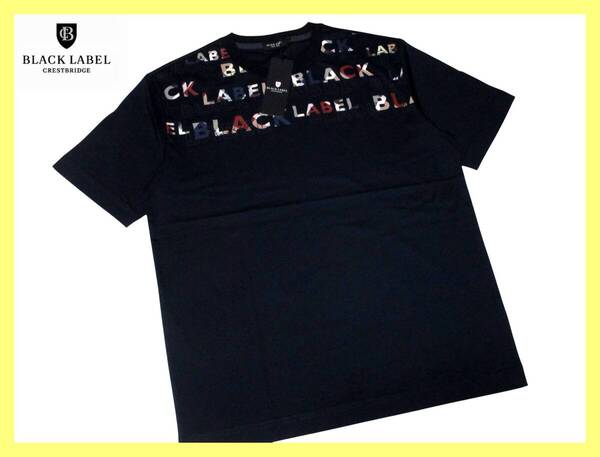 定価1.65万円 新品タグ付 大人気 L ブラックレーベルクレストブリッジ BLACKLABEL CRESTBRIDGE CBチェックロゴプリントデザイン Tシャツ 夏