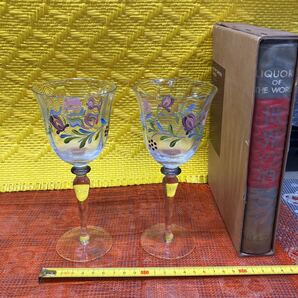 世界の酒 本 & ハンドメイド ワイングラス ハンガリーワイングラス ハンガリー PARAD GLASS ガラス 1ペア 酒器 ハンドペイント