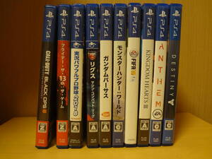 【ジャンク】SONY PS4 ソフト 10本セット モンスターハンター FIFA パワプロ キングダムハーツ リグス ガンダム DESTINY ANTHEN