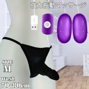 メンズTバック メンズビキニ ツインローター ハンディマッサージャー USBマッサージ ローター バイブレーター モバイルマッサージ