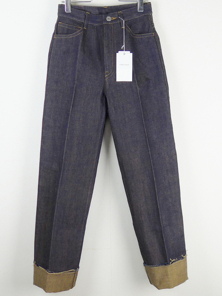 FUMIKA UCHIDA フミカウチダ 21AW Heavy OZ Denim 5 POCKETS PANTS ベビーオンスデニム5ポケットパンツ36 インディゴ ロールアップ