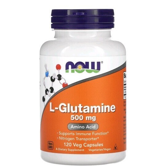 ナウフーズ L-グルタミン 500mg 120粒 使用期限2028.11 NOW FOODS