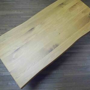 センターテーブル オーク材無垢 90cm オーク材ハギ無垢40mm厚 割れ部不使用 フロアテーブル ローテーブル リビングテーブル