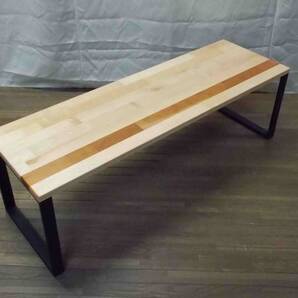 センターテーブル 120cm ローテーブル テレビ台 無垢材 座卓 展示台 チェリー材 ビーチ材 木製 展示品処分 NA色