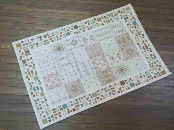 玄関マット 50×80cm 限定 ゴブラン織り シェニール糸 ラグ マット キッチンマット 洗えます(手洗い) 北欧 キャベ すてき