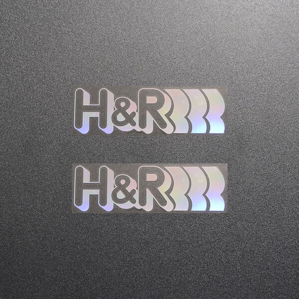 新品・未使用☆H&R カッティングステッカー オーロラ 2枚 縦33mm×横110mm |ロゴ|デカール|切り文字|切文字|新品 | 送料無料|匿名配送