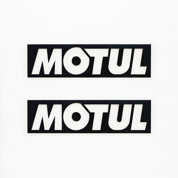 新品・未使用☆MOTUL モチュール カッティングステッカー ブラック 2枚 縦40mm×横150mm |デカール|切り文字|切文字|新品|送料無料