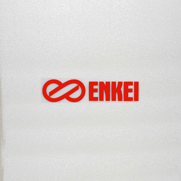新品・未使用☆ENKEI エンケイ カッティングステッカー レッド 1枚 縦26mm×横110mm |切り文字|切文字|新品|送料無料|匿名配送
