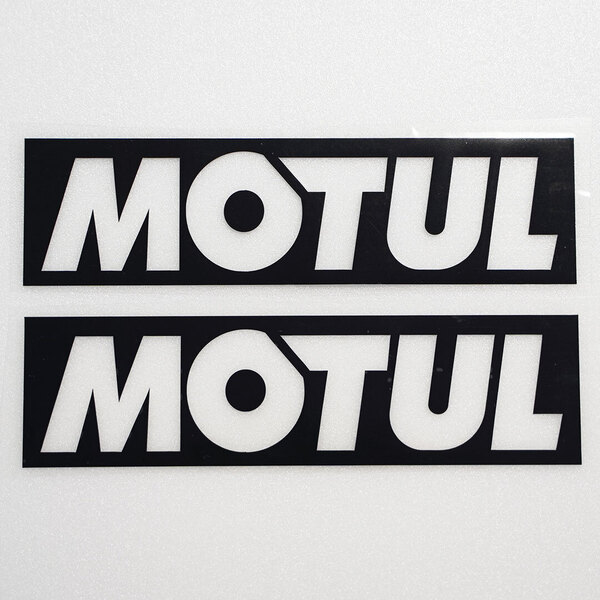 新品・未使用☆MOTUL モチュール カッティングステッカー ブラック 2枚 縦54mm×横201mm |デカール|切り文字|切文字|新品|送料無料