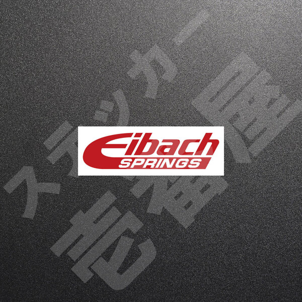 超高品質☆Eibach SPRINGS アイバッハ カッティングステッカー レッド 1枚 縦27mm×横110mm 切り文字|切文字|新品|未使用|送料無料