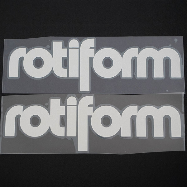 新品・未使用☆rotiform ロティフォーム カッティングステッカー シルバー 2枚 縦64mm×横202mm |デカール|切り文字|切文字|新品|送料無料