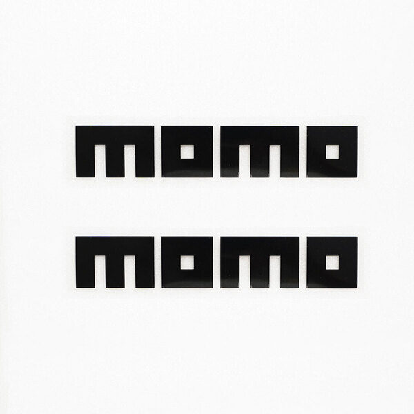 新品・未使用☆MOMO モモ カッティングステッカー ブラック 2枚 縦27mm×横150mm |デカール|切り文字|切文字|新品|送料無料|匿名配送