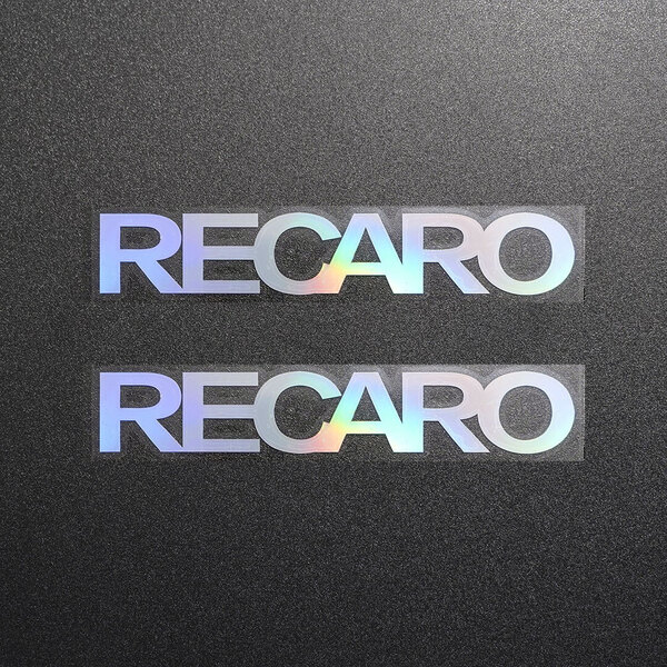 新品・未使用☆RECARO レカロ カッティングステッカー オーロラ 2枚 縦25mm×横150mm |デカール|切り文字|切文字|新品|送料無料