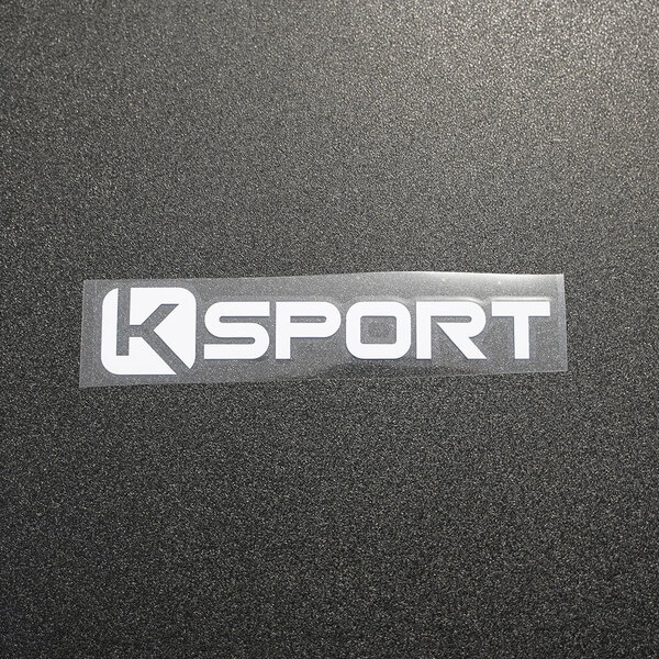 新品・未使用☆KSPORT Kスポーツ カッティングステッカー ホワイト 1枚 縦29mm×横150mm |デカール|切り文字|切文字|新品|送料無料