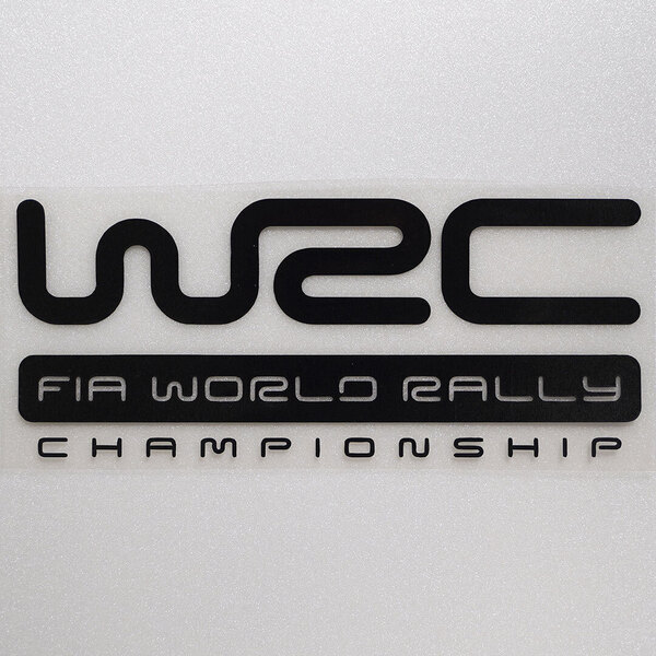 新品・未使用☆WRC FIA WORLD RALLY CHAMPIONSHIP カッティングステッカー ブラック 1枚 縦88mm×横212mm 世界ラリー選手権 デカール