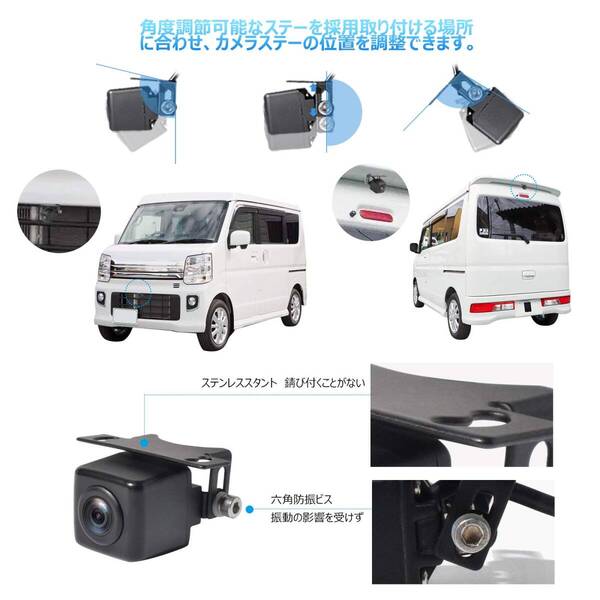 AHDバックカメラ 5インチIPSモニターセット