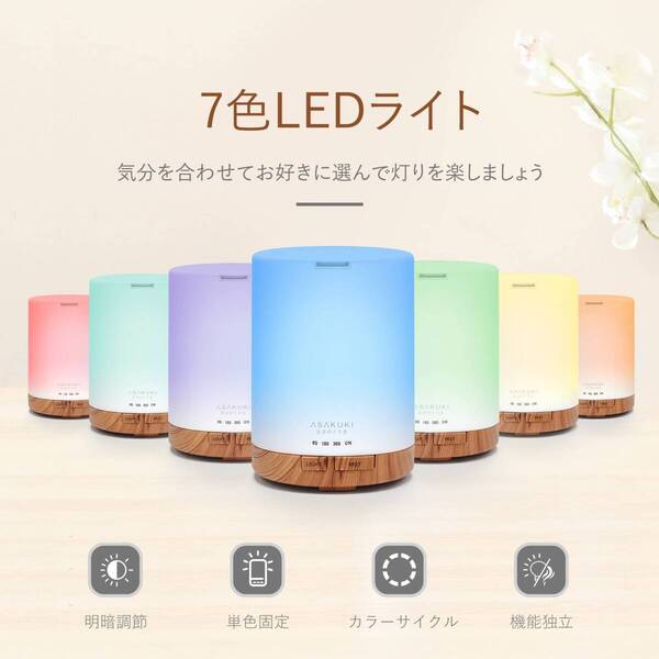 ☆加湿器 卓上 アロマディフューザー 小型 超音波式