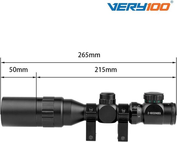 トレンド ライフルスコープ 2-6x32 2~6倍可変ズーム 20mmレールマウ