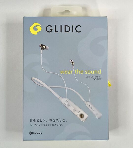 【送料無料】GLIDiC Sound Air WS-5100 Bluetooth ワイヤレス ネックバンド ホワイト(急速充電 コンパクト収納 イヤホン ヘッドフォン)