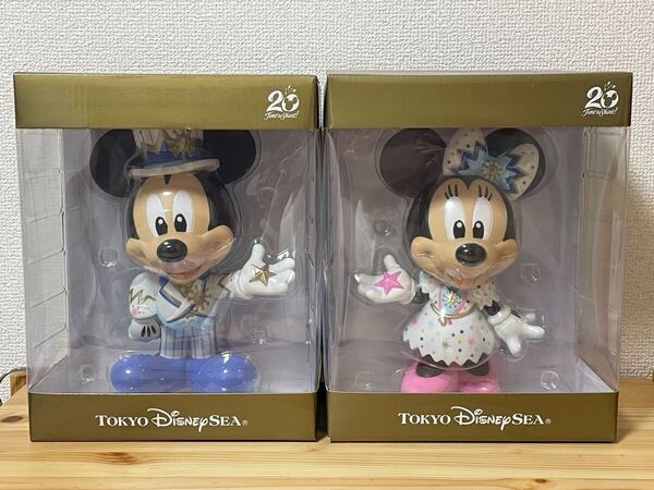 限定 TDS 東京ディズニーシー 20周年 アブーズバザール Time to Shine ミッキーマウス ミニーマウス フィギュア 非売品 2個セット 未開封