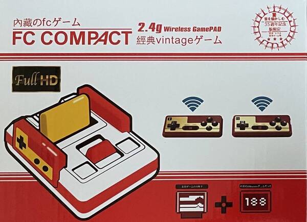 ファミコン互換機 HDMI仕様 内蔵188ゲームワイヤレスコントローラー+オマケ付 動作確認済