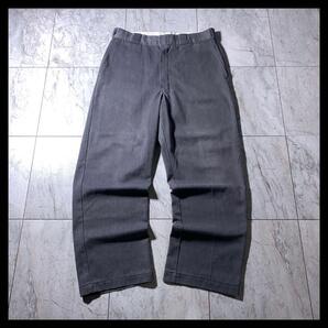 90s USA製 Dickies 874 グレー W34 TALON 圧着タグ