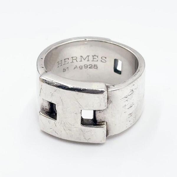 希少品 HERMES エルメス ニューヘラクレス Hロゴ 51 リング 指輪