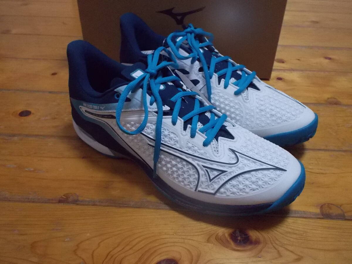 ミズノ　 ウエーブエクシードツアー6OC　61GB247214　ホワイトｘネイビ