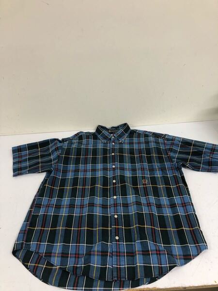 送料無料★TOMMY HILFIGER トミーヒルフィガー★ボタンダウンシャツ 半袖シャツ チェックシャツ★メンズ XXL 大きいサイズ#70502sNj118