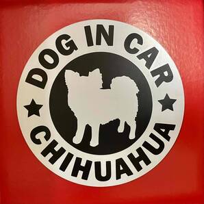 犬(ロングコート チワワ)マグネット ステッカー 防水 車用【匿名配送】