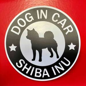 犬(柴犬 BK )マグネット ステッカー 防水 車用【匿名配送】