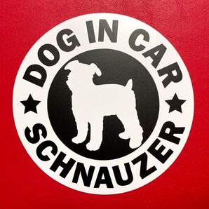 犬(シュナウザー)マグネット ステッカー 防水 車用【匿名配送】