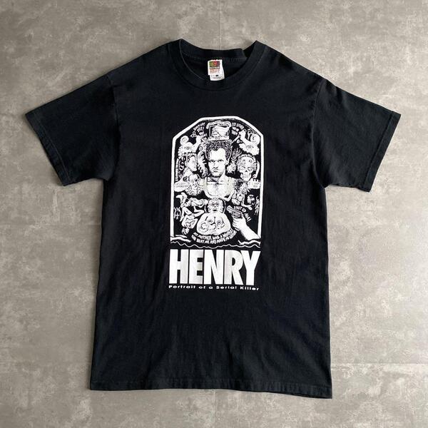 90s ビンテージ オリジナル 映画 ムービー HENRY Portrait of a Serial Killer ヘンリー ある連続殺人鬼の記録 プロモ Tシャツ 黒 L