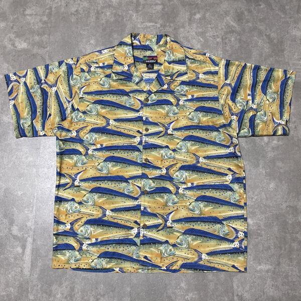 DEAD STOCK 90s 1995年 マレーシア製 patagonia パタゴニア pataloha パタロハ ドラド シイラ マヒマヒ ハワイアン アロハ シャツ Mサイズ