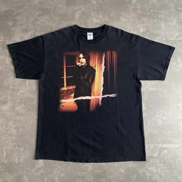 00s Y2K ビンテージ オリジナル MARILYN MANSON マリリンマンソン 2007 NORTH AMERICAN TOUR ツアー プロモ Tシャツ 黒 ブラック XL