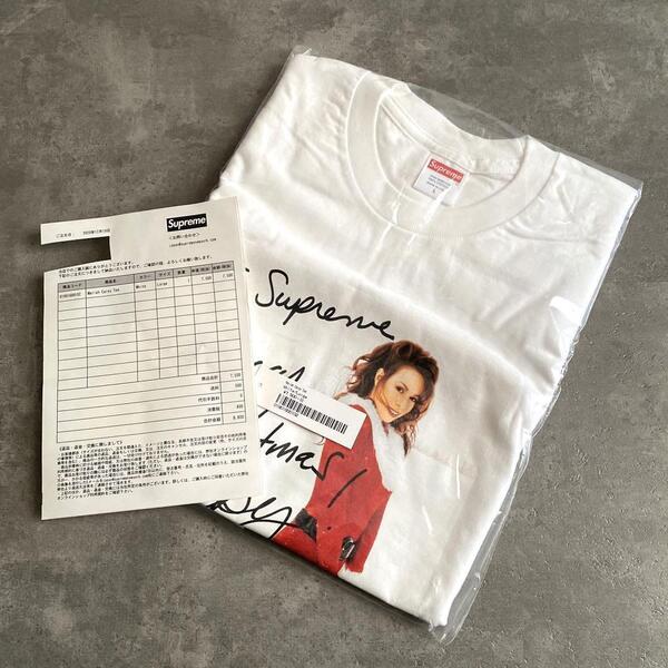 新品 20AW 20FW Supreme Mariah Carey Tee シュプリーム マライアキャリー 恋人たちのクリスマス コラボ フォト Tシャツ 白 ホワイト L