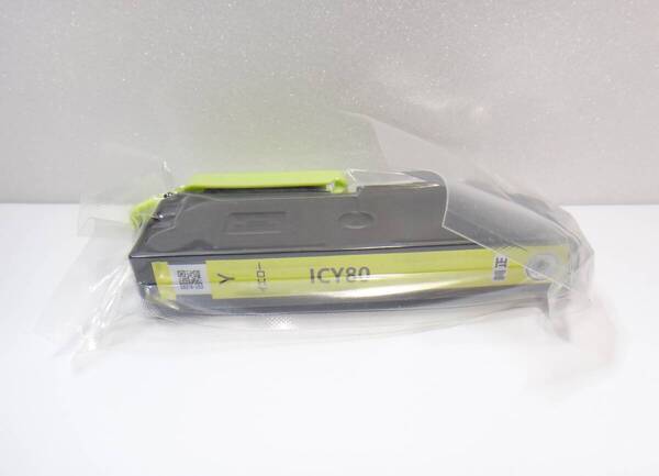 未開封、未使用 送料無料 EPSON 純正 インクカートリッジ ICY80 イエロー (Y) エプソン