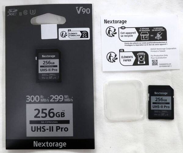Nextorage 256GB UHS-II Pro V90 SDカード 日本メーカー W300MB/s R299MB/s NX-F2PRO256G/INE