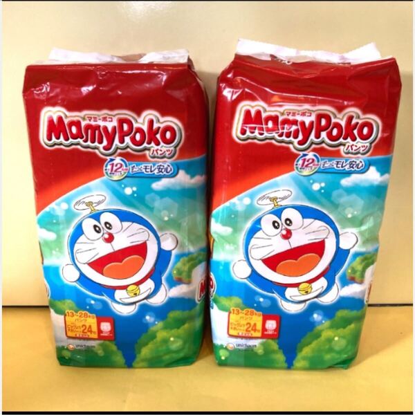 【ビッグより大きいサイズ×2パック】マミーポコパンツ パンツタイプ MamyPoko パンパース 男女共用 ユニチャーム 紙おむつ ドラえもん