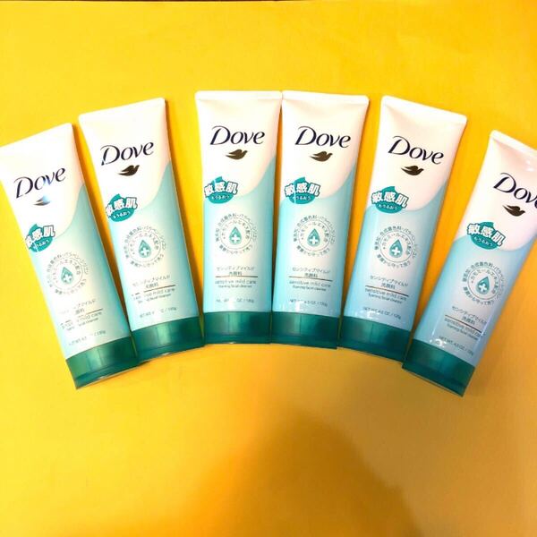 【6本セット】Dove ダヴ センシティブマイルド洗顔料 敏感肌 低刺激 無添加 ダヴSM洗顔フォームe Wヒアルロン酸 130g ダヴ洗顔フォーム