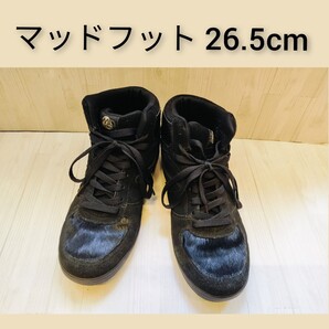 マッドフットスニーカー26.5cm黒ハイカット ブラック シューズ スニーカー