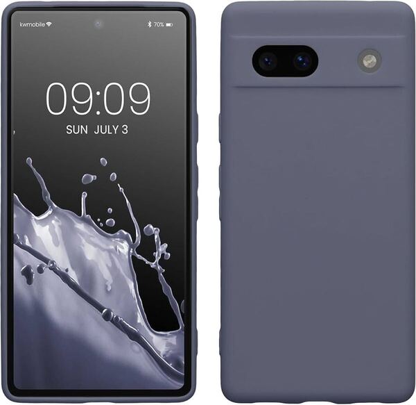 2300227☆ スマホケース Google Pixel 7a対応 ケース - スマートフォン バックカバー TPU 耐衝撃 ブルーグレー