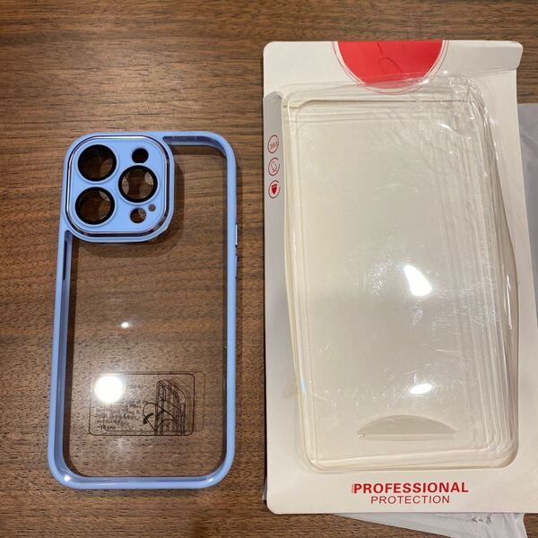 2317544☆ JOOBOY iPhone 14 Pro ケース クリア ケース 耐衝撃 薄型 カバー 黄ばみにくい レンズカバ付き ストラップホールあり ブルー