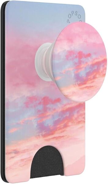 2308018☆ PopSockets Japan - ポップソケッツ ジャパン PopGrip サンセット Pink Clouds ポップウォレット+ スマホグリップ&スタンド